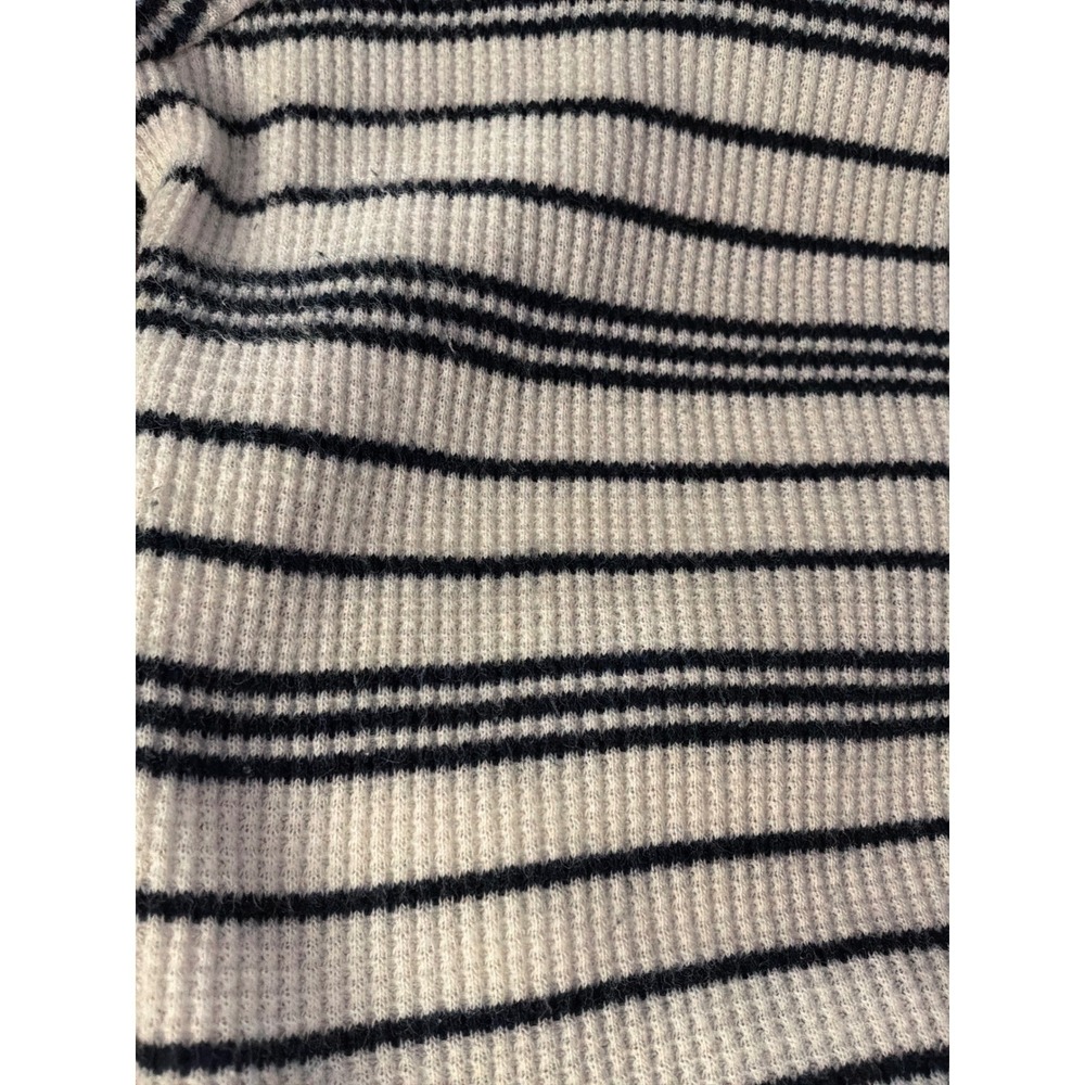 Maeve by Anthropologie Medium Striped Waffle Knit Peplum Top Soft Casual Boho - Picture 6 of 9